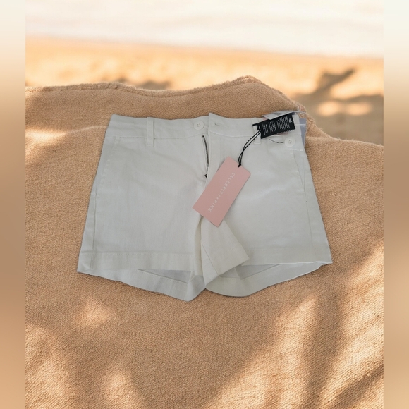 Celebrity Pink Pants - Celebrity Pink Women's Cream Shorts